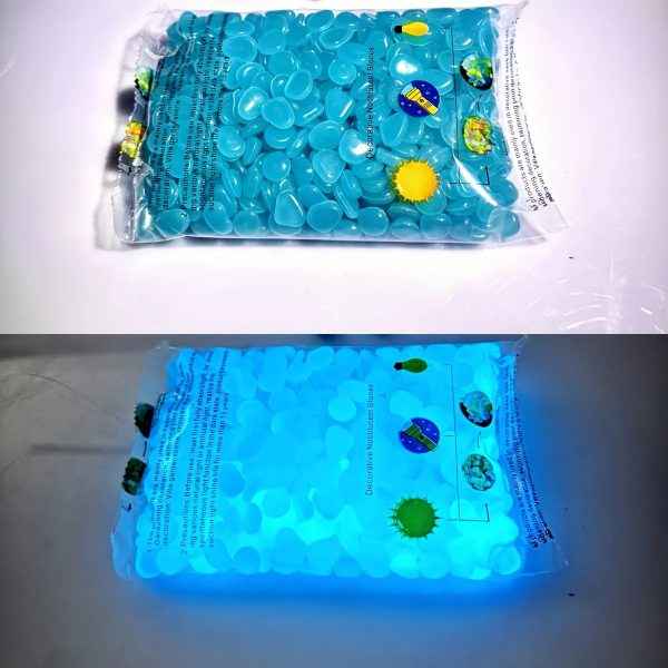 Glow in the Dark Pebbles – 100pcs Luminous Resin Stones for Garden, Aquarium & Decor (Random Colors)