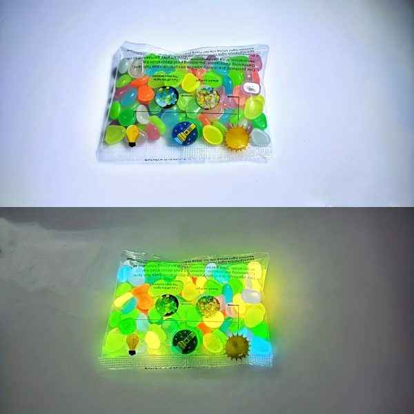 Glow in the Dark Pebbles – 100pcs Luminous Resin Stones for Garden, Aquarium & Decor (Random Colors)