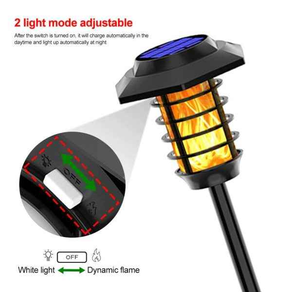2-in-1 Solar Flame Lamp | Waterproof LED Outdoor Garden Light
