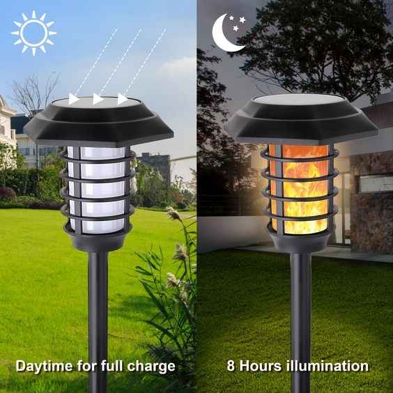 2-in-1 Solar Flame Lamp | Waterproof LED Outdoor Garden Light
