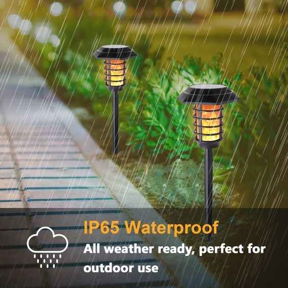 2-in-1 Solar Flame Lamp | Waterproof LED Outdoor Garden Light