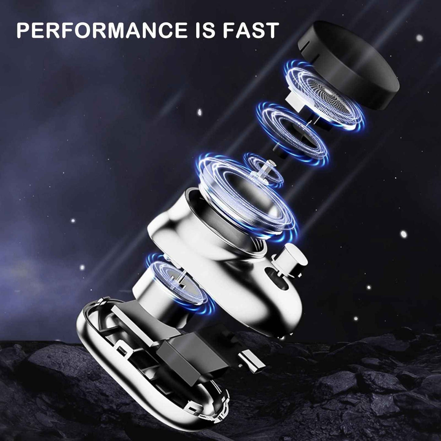 Mini 3-Blade Electric Shaver | Type-C Beard Trimmer & Razor