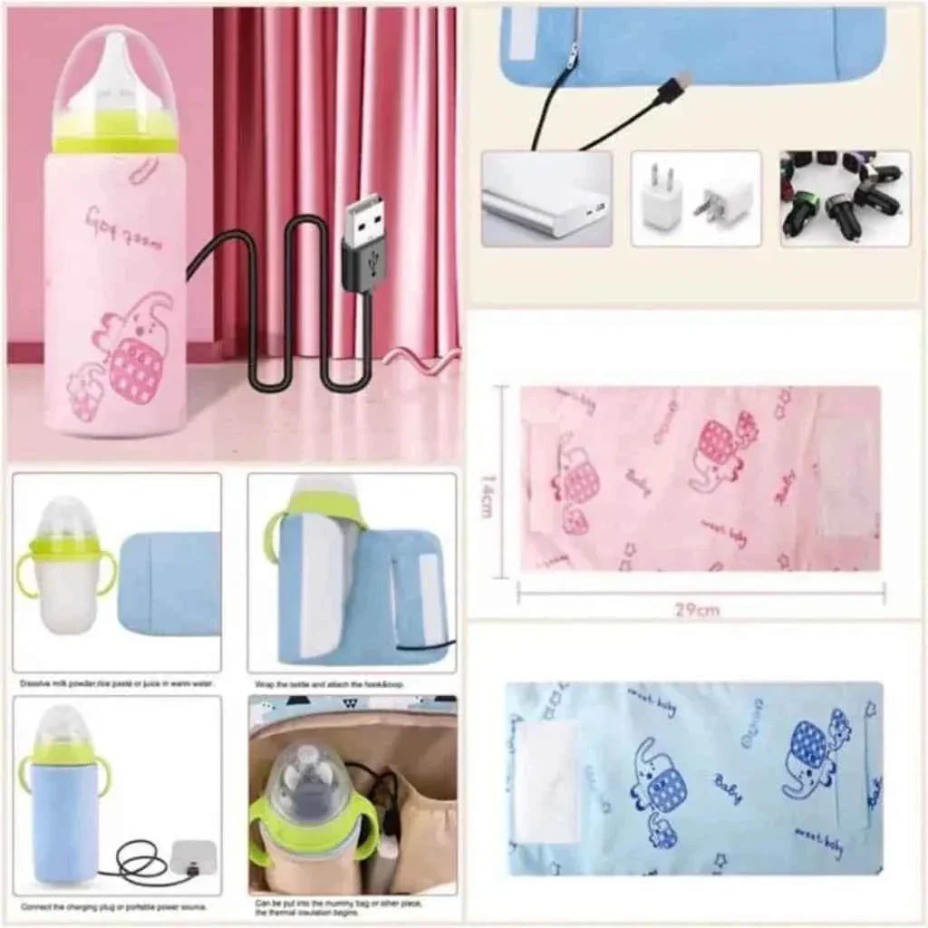 USB Milk Bottle & Beverage Warmer – Portable Heater for Coffee, Tea, and Baby Feeder
