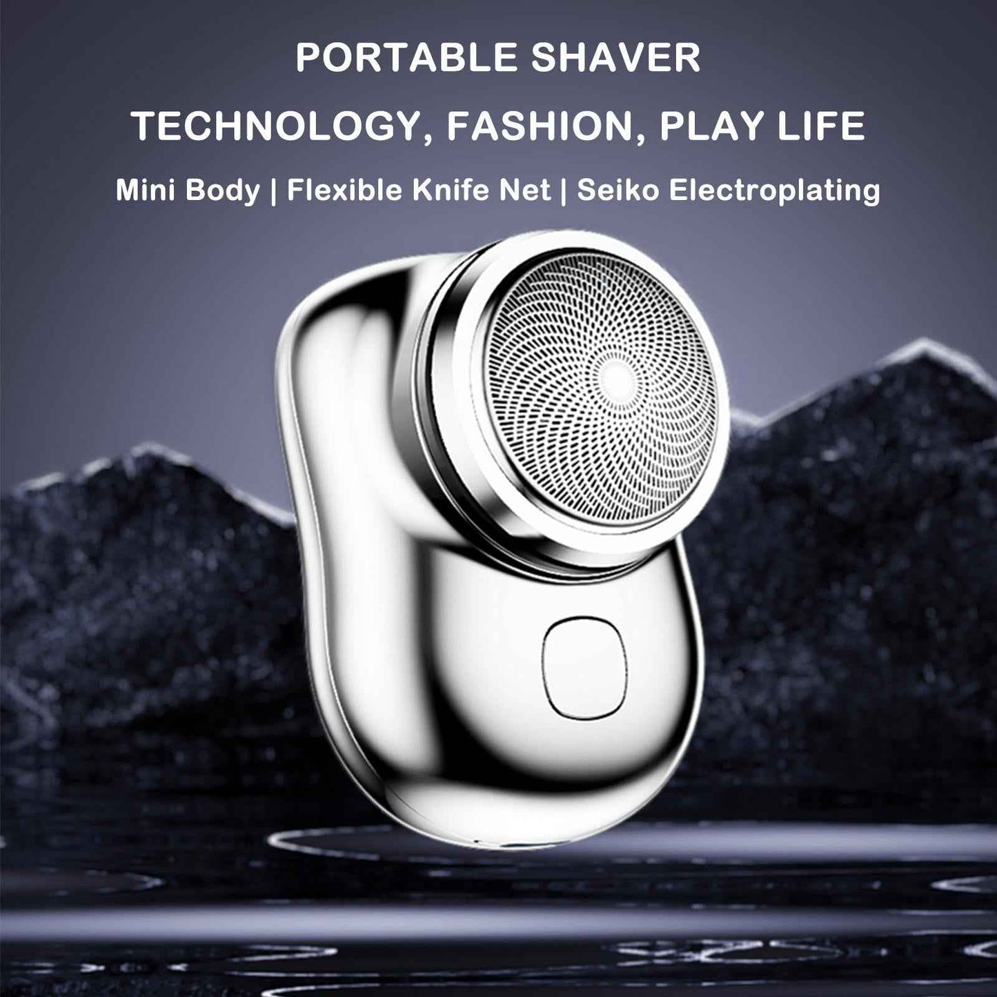 Mini 3-Blade Electric Shaver | Type-C Beard Trimmer & Razor