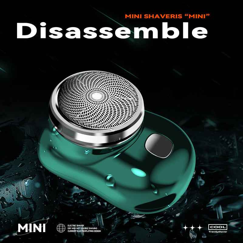 Mini 3-Blade Electric Shaver | Type-C Beard Trimmer & Razor