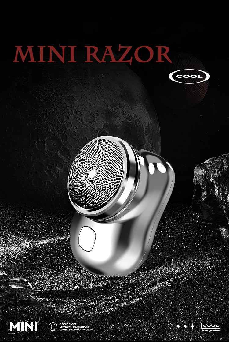 Mini 3-Blade Electric Shaver | Type-C Beard Trimmer & Razor