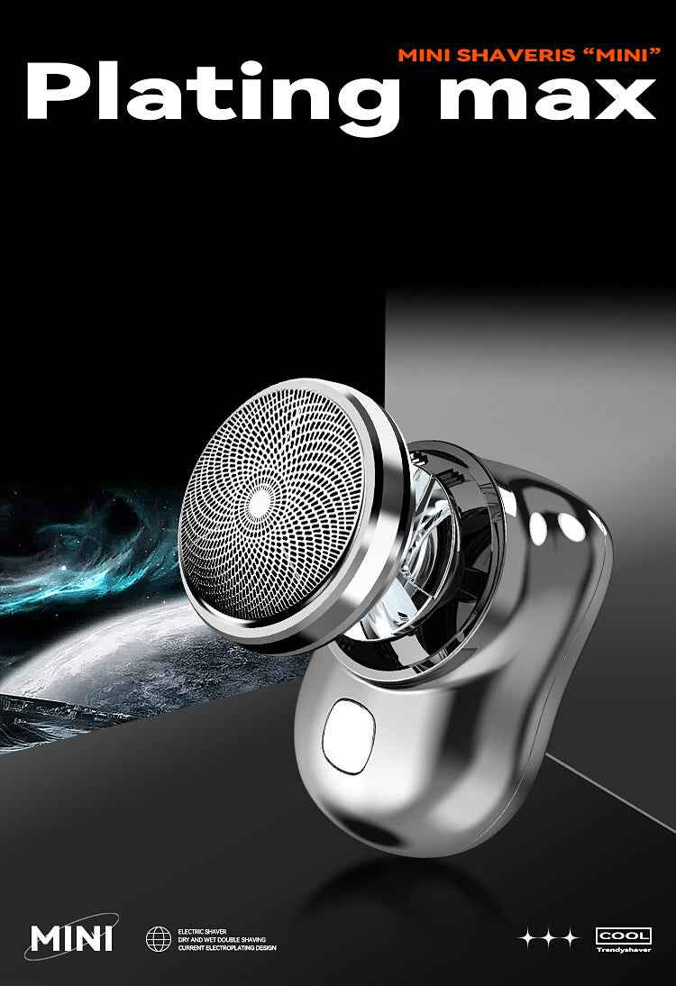 Mini 3-Blade Electric Shaver | Type-C Beard Trimmer & Razor