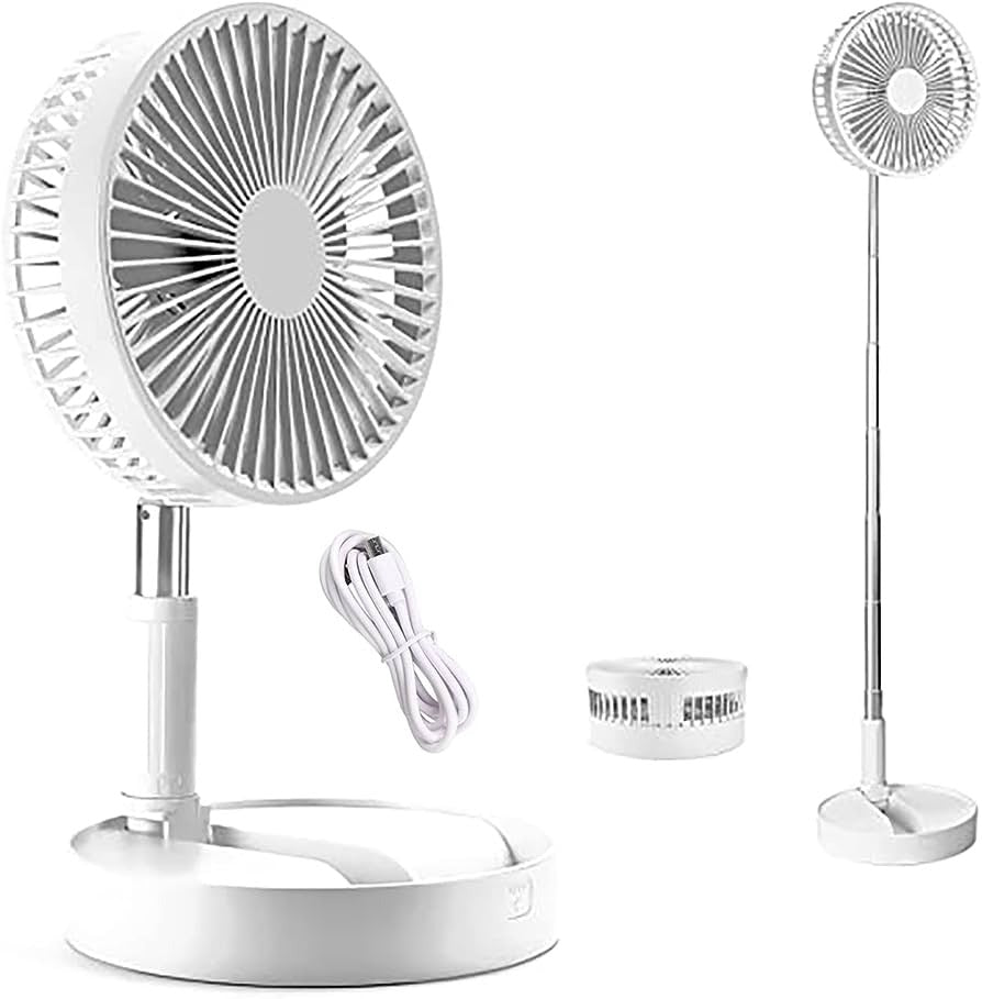 Folding Fan Summer Silent Desktop Retractable Fan For Office Bedroom School Usb Ventilator (electric Usb Operated)