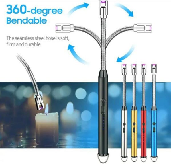 Arc Lighter With Usb Charging | Flameless Windproof | Led Battery Display