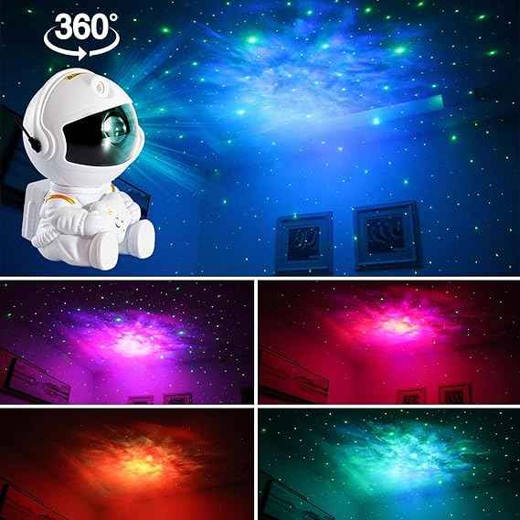 Astronaut Galaxy Projector Lamp | LED Night Light for Bedrooms