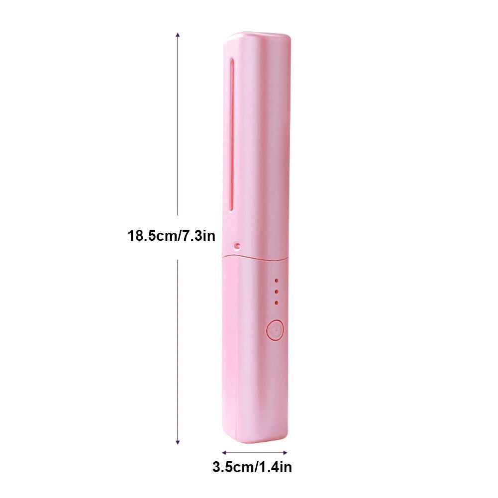 Cordless Hair Straightener Brush, USB Rechargeable, Anti-Scald, 70min Battery Life, Portable for Home & Travel