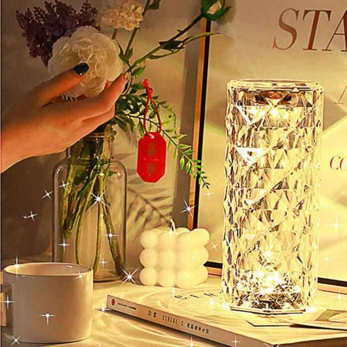 16 Color Daimond Crystal Lamp With Remote LED Crystal Table Lamp (S)