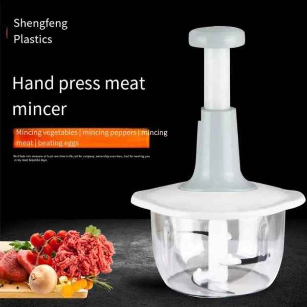 Manual Hand Push Chopper | 1500ml Multi-Functional Vegetable & Meat Cutter (Random Color)