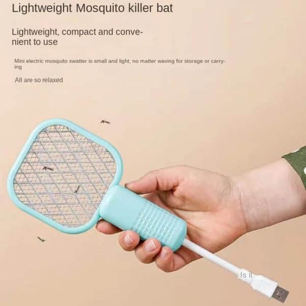 USB Electric Mosquito Racket – Portable Fly Killer Racquet