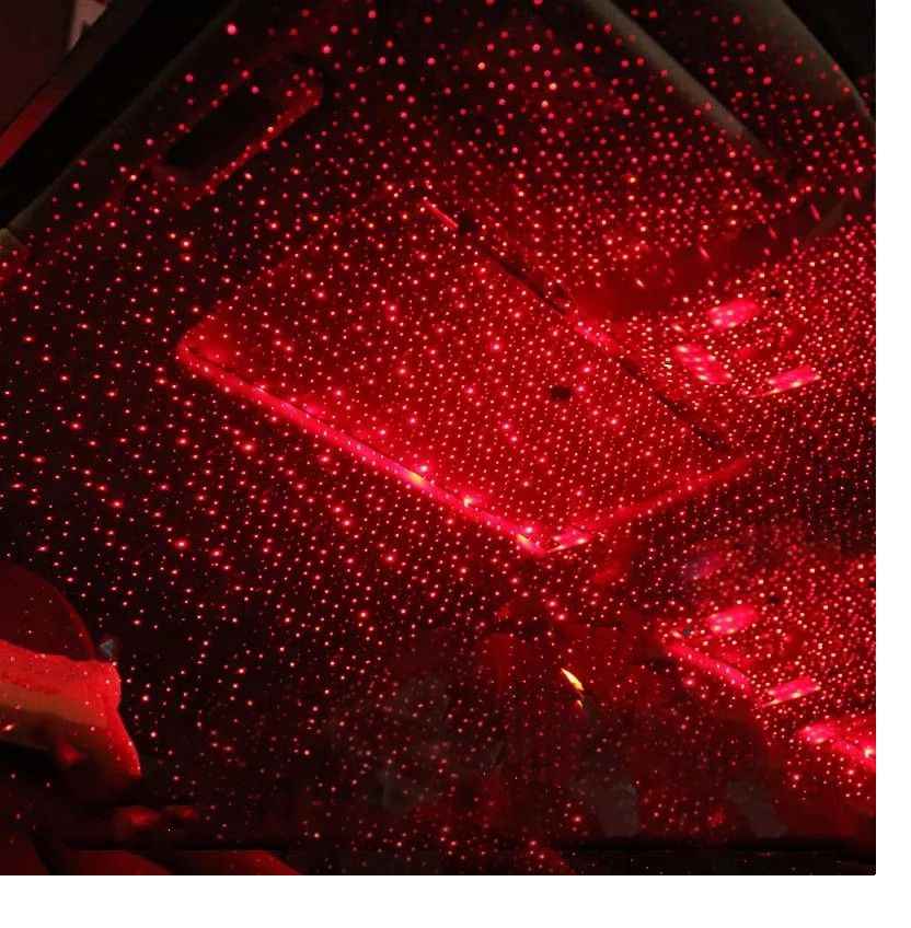 Romantic Car Roof Star Projector – USB LED Galaxy Light