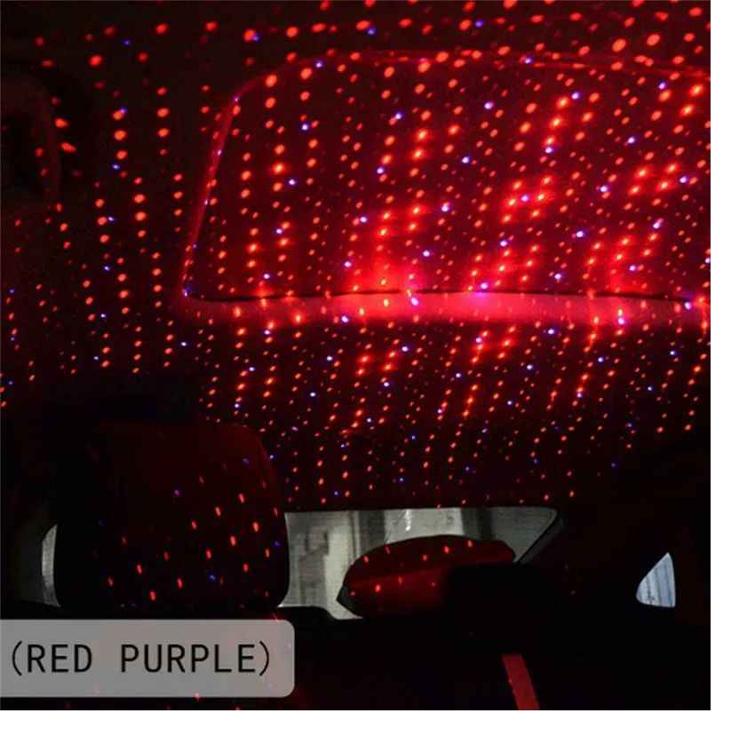 Romantic Car Roof Star Projector – USB LED Galaxy Light