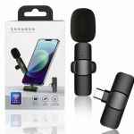 K8 Wireless Vlogging Microphone with Accessories for Type C, iOS, Android & 3.5mm Jack