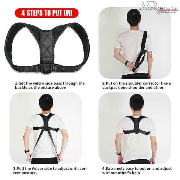 SN-660 Smart Care Posture Corrector – Adjustable Back & Shoulder Support for Pain Relief For Men And Women