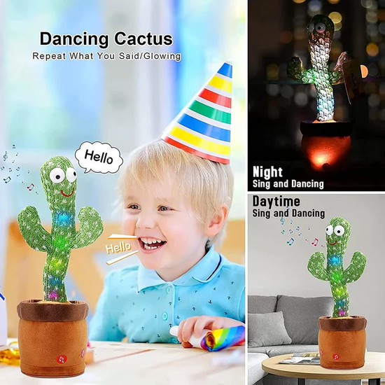 Dancing & Talking Cactus Toy – Rechargeable Fun for All Ages!