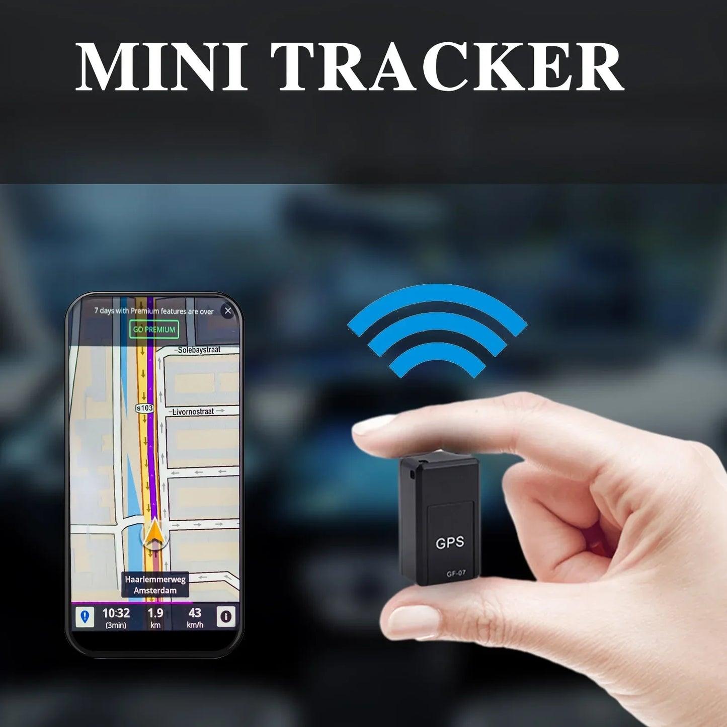 Mini GPS Tracker Device - Real-Time Tracking for Cars & Motorcycles