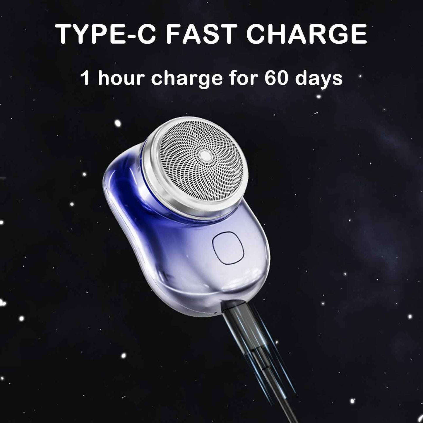 Mini 3-Blade Electric Shaver | Type-C Beard Trimmer & Razor