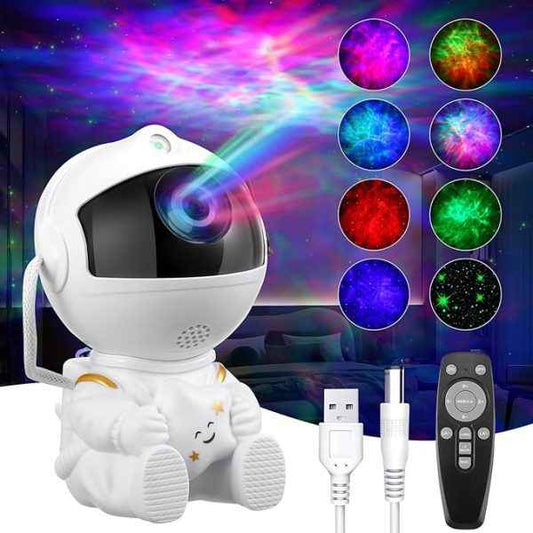 Astronaut Galaxy Projector Lamp | LED Night Light for Bedrooms