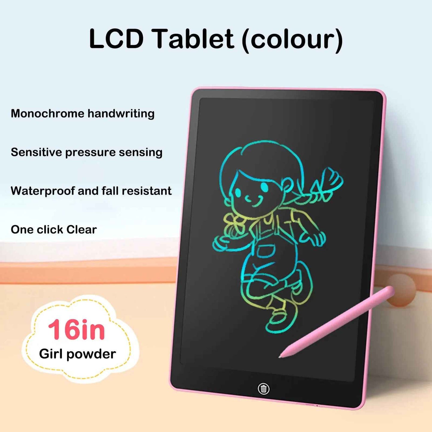 12-Inch LCD Writing Tablet – Colorful Electronic Slate for Kids