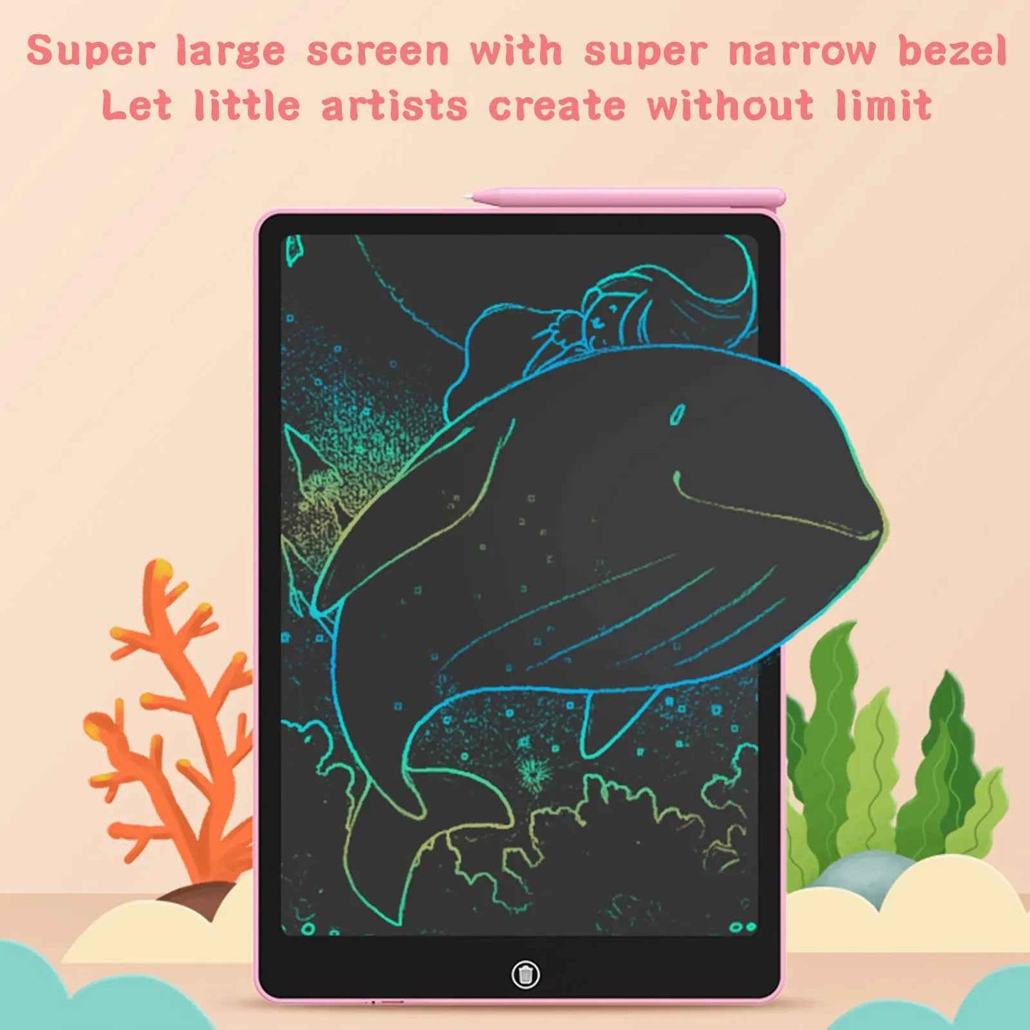 12-Inch LCD Writing Tablet – Colorful Electronic Slate for Kids