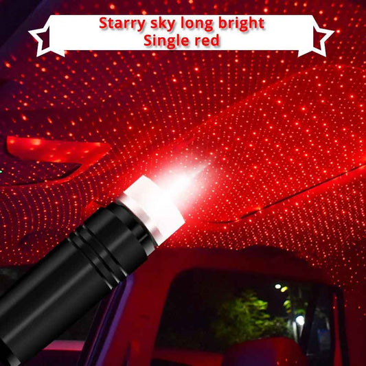 Romantic Car Roof Star Projector – USB LED Galaxy Light