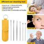 6-Piece Ear Wax Cleaning Kit, Ear Pick Tools & Spring Cleaner for Adults and Children
