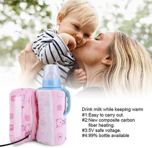 USB Milk Bottle & Beverage Warmer – Portable Heater for Coffee, Tea, and Baby Feeder