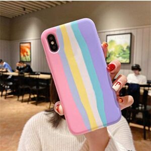 iphone x | xr | xs | xs pastel rainbow cover